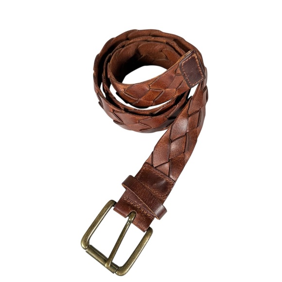 MASSIMO DUTTI VINTAGE Woven Leather Belt main image 7